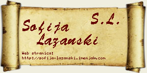 Sofija Lazanski vizit kartica
